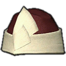 Linen Wedge Cap (Red)